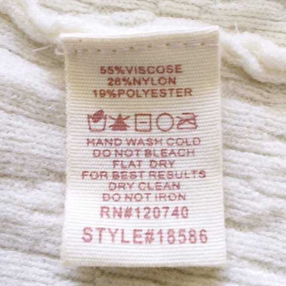 Mystree Mock Neck Pullover Ivory Sweater Fitted Textured - Picture 9 of 9